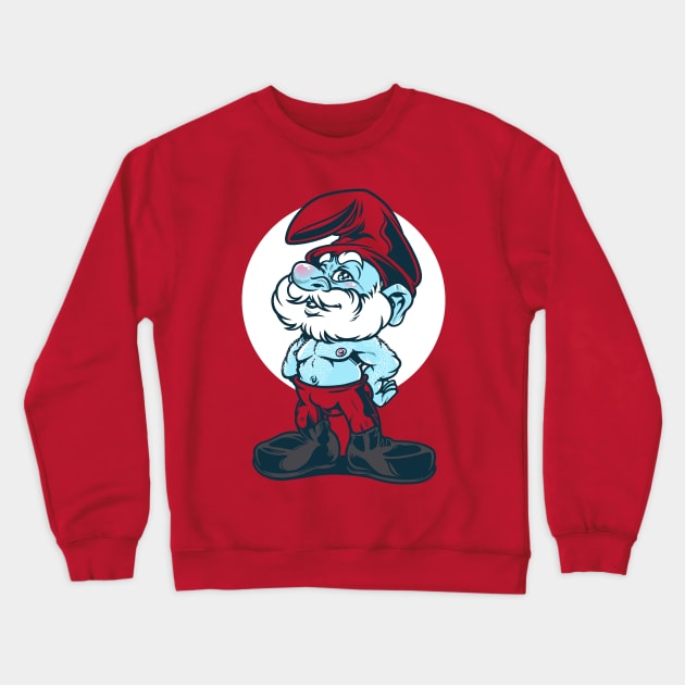 Tuff Toons - Daddy Smurf Crewneck Sweatshirt by GillesBone